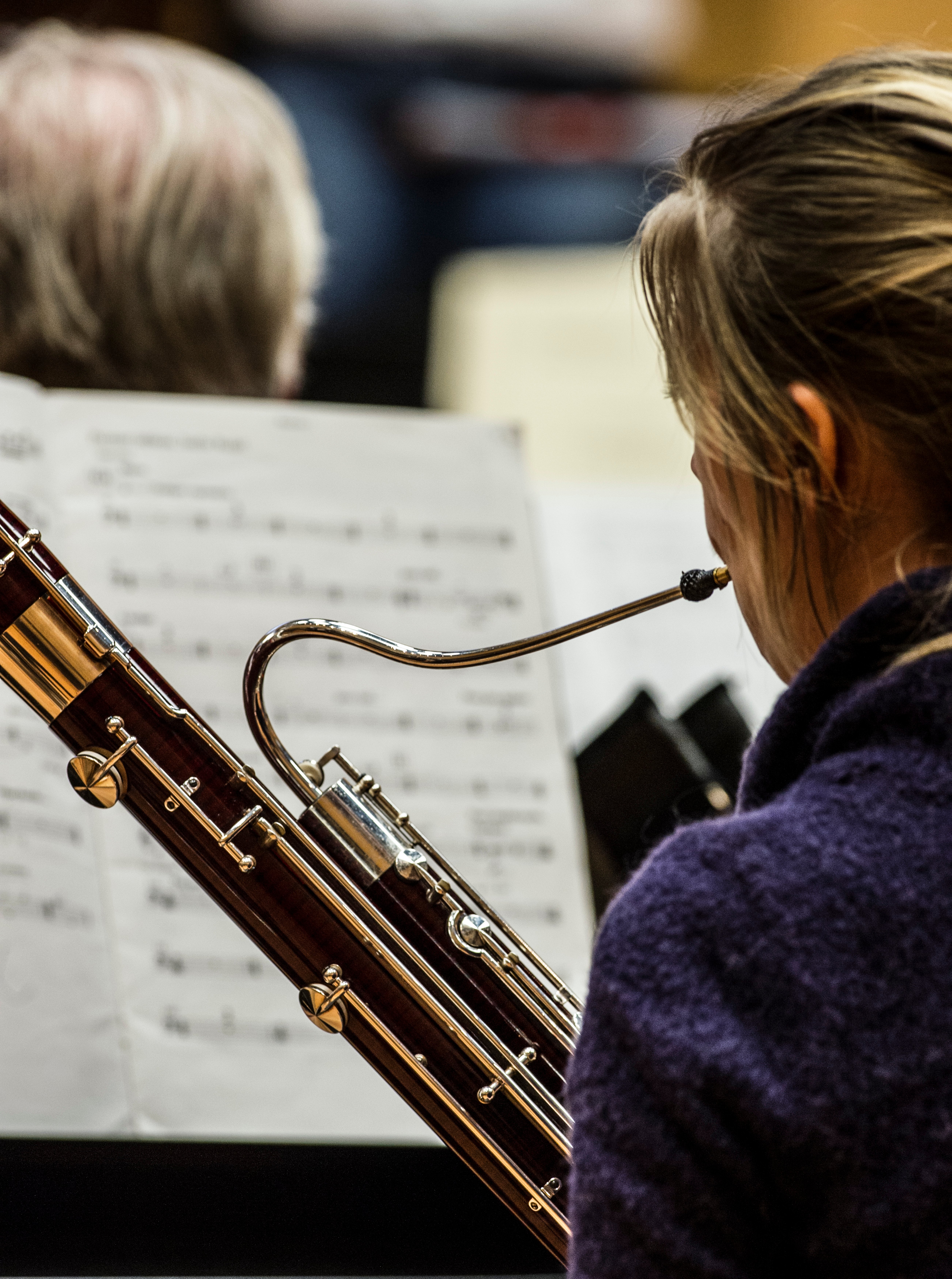 Kvinne som spiller fagott