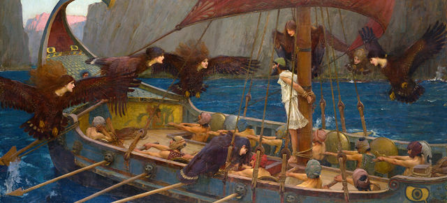 Waterhouse, Ulises y las Sirenas (National Gallery of Victoria Melbourne 1891 Óleo sobre lienzo