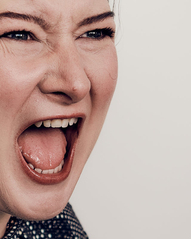 Bilde av kvinne som skriker