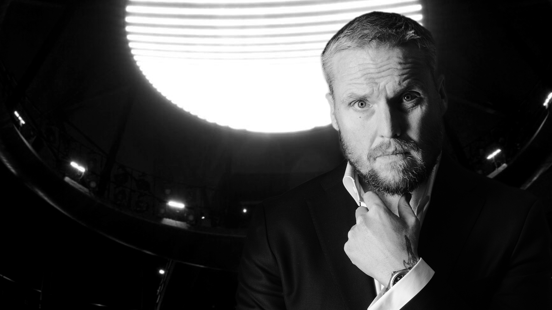 Svarthvitt portrett av Staysman