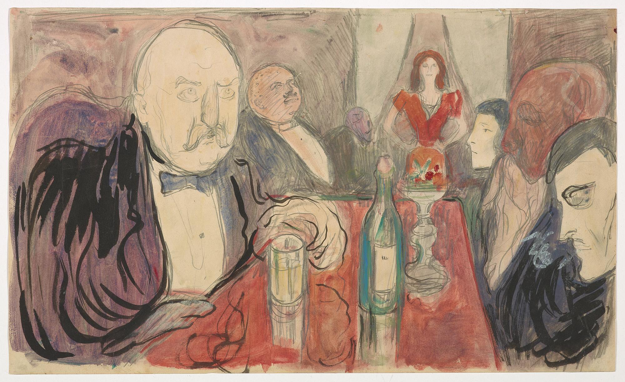Edvard Munchs bilde Kristiania-Boheme II