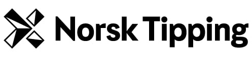 Svarthvit illustrasjon av navnetrekket til Norsk Tipping